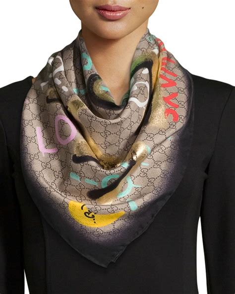 gucci silk scarves sale|gucci scarf women silk.